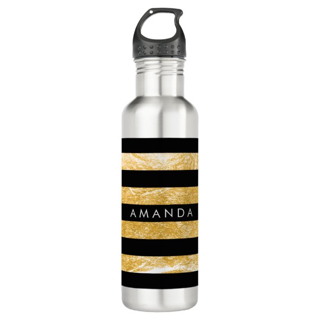 PixDezines adjustable stripes/diy background 710 Ml Water Bottle (Front)