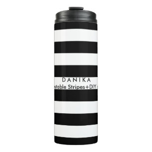 PixDezines Adjustable Stripes/DIY background Thermal Tumbler