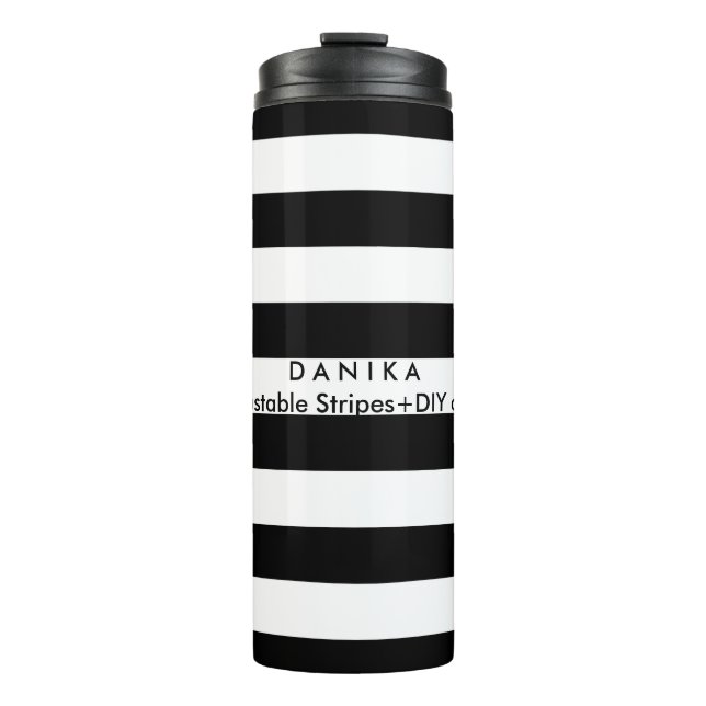 PixDezines Adjustable Stripes/DIY background Thermal Tumbler (Front)