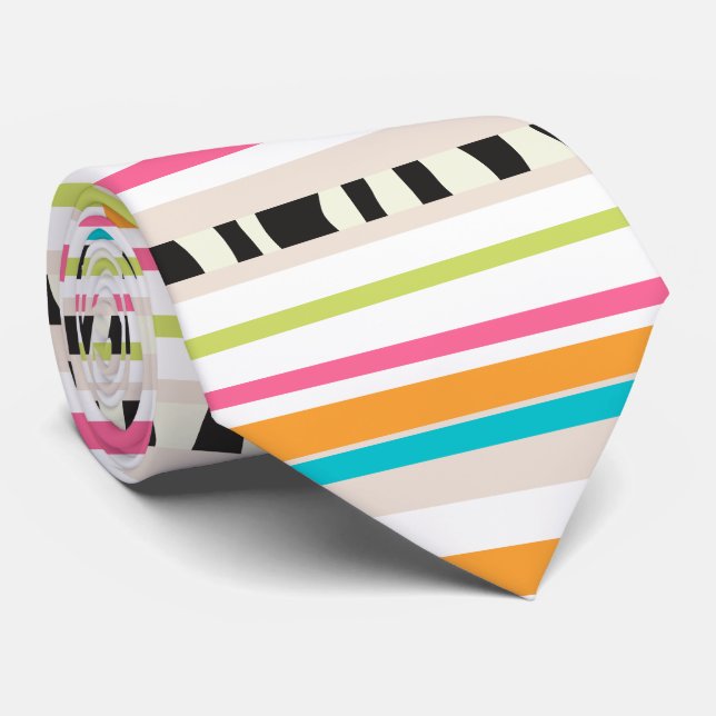 PixDezines adjustable stripes Tie (Rolled)