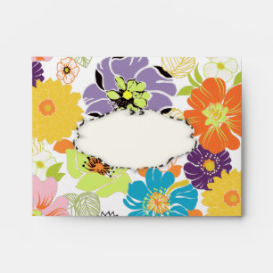 PixDezines Alegre Retro Floral Envelope