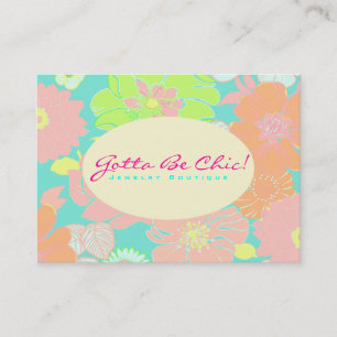 PixDezines Alegre Retro Floral, Pastel/DIY colour! Business Card