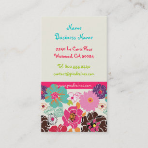 PixDezines Alegre retro florals profile cards