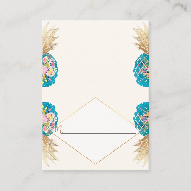 PixDezines Aloha Hawaiian Pineapple/Place Cards (Front)