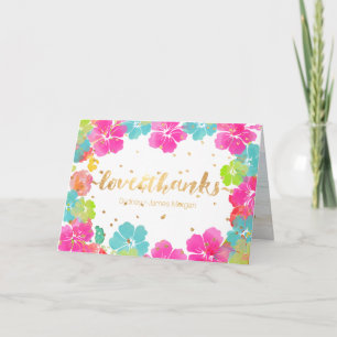 PixDezines Aloha Hibiscus Leis/Thank You Thank You Card