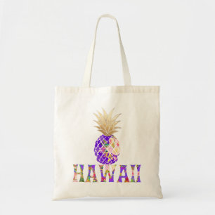 PixDezines Aloha Pineapple+Faux Gold Tote Bag