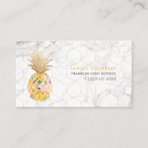 PixDezines ALOHA PINEAPPLE/GOLDEN ROD/FAUX GOLD Calling Card