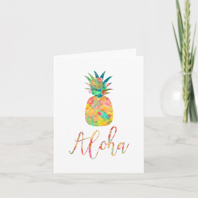 PixDezines Aloha Pineapples/DIY background Card (Front)