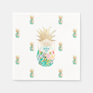 PixDezines Aloha Pineapples/DIY background Napkin