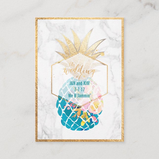 PixDezines Aloha Pineapples/Gold/Marble/Enclosure Enclosure Card (Front)