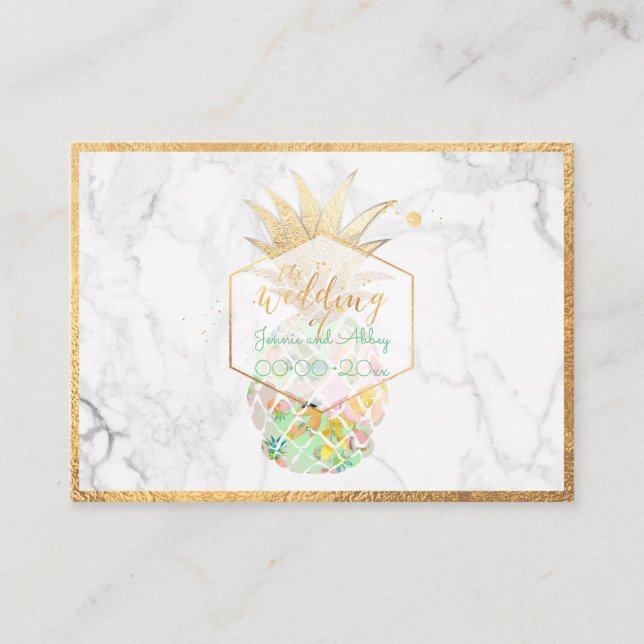 PixDezines Aloha Pineapples/Gold/Marble/Enclosure Enclosure Card (Front)