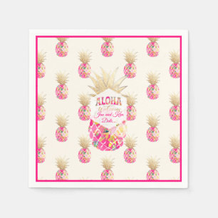 PixDezines Aloha Pineapples/Pink/DIY background Napkin