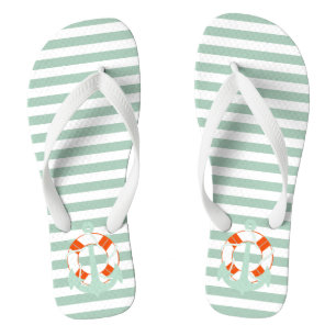 PixDezines anchor/DIY colour adjustable stripes Thongs