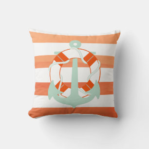 PixDezines anchor/nautical/ocean/wave/watercolor Cushion