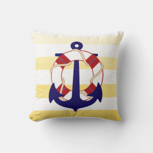 PixDezines anchor/nautical/ocean/wave/watercolor Cushion