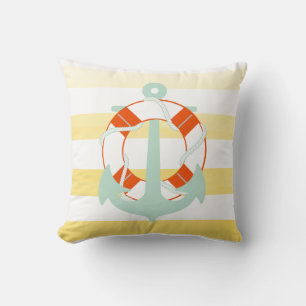 PixDezines anchor/nautical/ocean/wave/watercolor Cushion