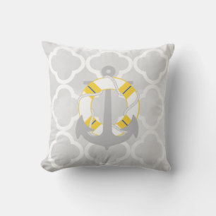 PixDezines anchor/nautical/trellis/watercolor Cushion