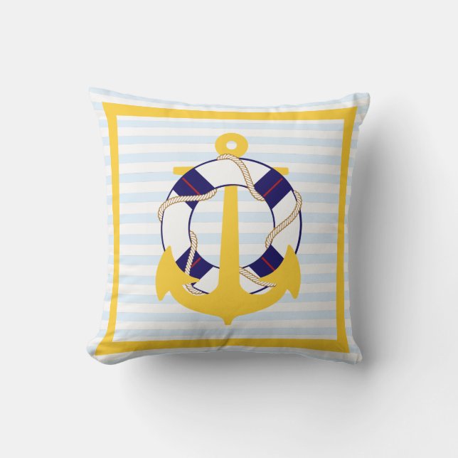 PixDezines anchors/lifesavers/nautical Cushion (Front)