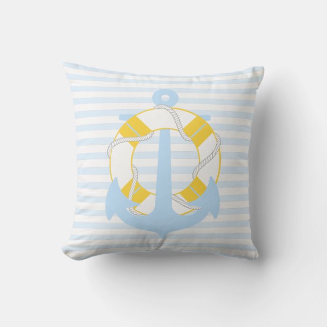 PixDezines anchors/lifesavers/nautical Cushion (Front)