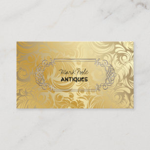 PixDezines ANTIQUE FAUX GOLD DAMASK Business Card