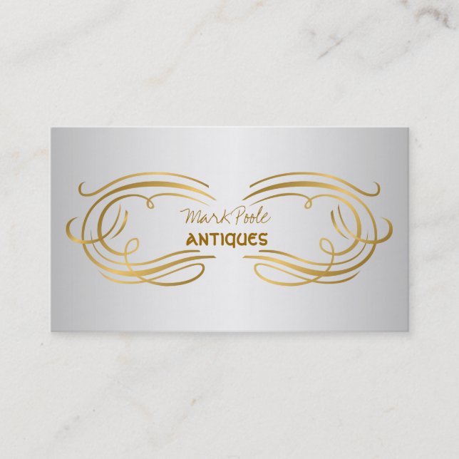 PixDezines antique scrolls/diy colour Business Card (Front)