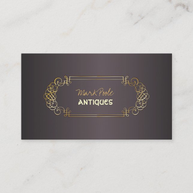PixDezines antique scrolls/diy colour Business Card (Front)