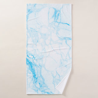 PixDezines Aqua Blue Marble Veins Bath Towel Set