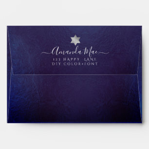 PixDezines Back Flap Return Address, Thunder Blue Envelope