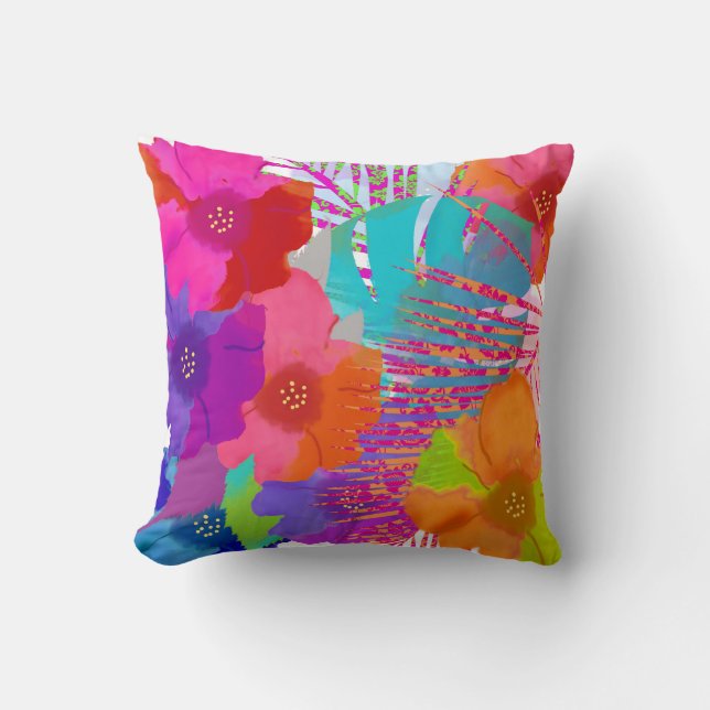 PixDezines bali kai/diy background colours Cushion (Front)