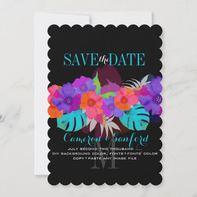 PixDezines bali kai/DIY background+fonts Save The Date (Front)