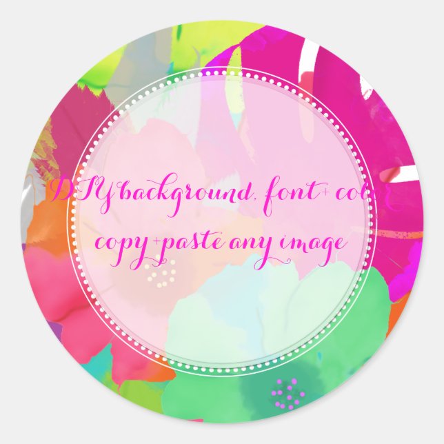PixDezines bali kai/DIYbackground Classic Round Sticker (Front)