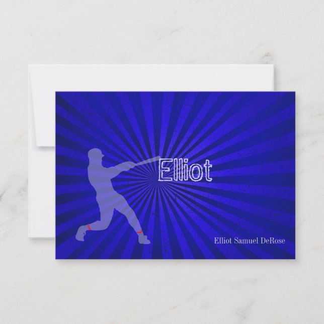 PixDezines Baseball Thank you cards, Flat (Front)
