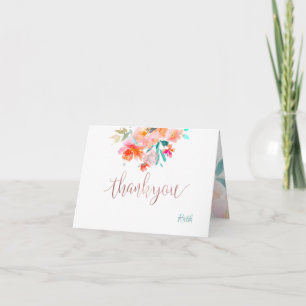 PixDezines Bat Mitzvah thank you/watercolor You Card