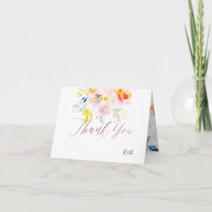 PixDezines Bat Mitzvah thank you/watercolor You Card