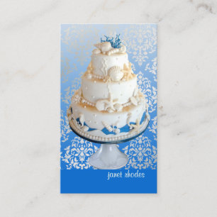 PixDezines Beach Wedding Cake/DIY background colou Business Card