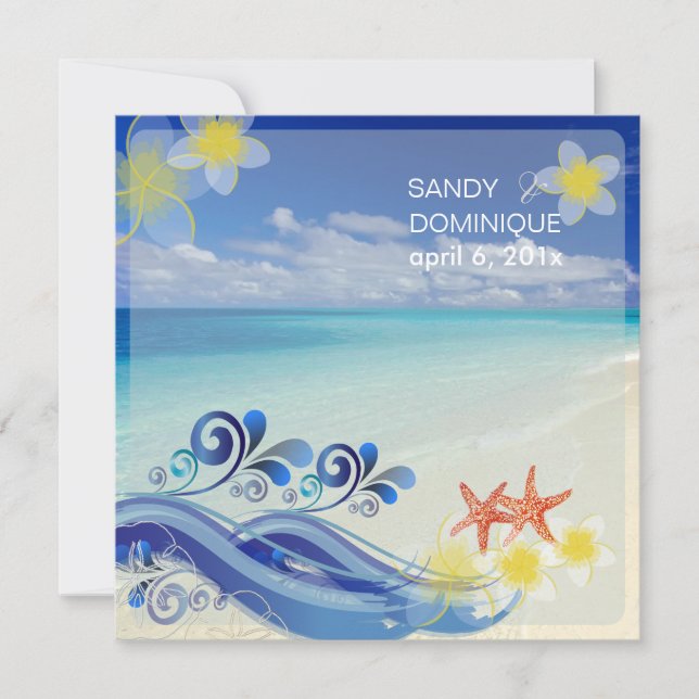 PixDezines beach wedding/dynamic design Invitation (Front)