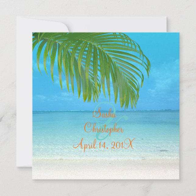 PixDezines Beach Wedding Invitations (Front)