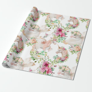 PixDezines Believe in Unicorns DIY background Wrapping Paper