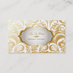 PixDezines bellissimo damask/metallic stock Business Card