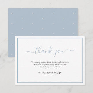 PixDezines Bereavement Thank You, DIY dusty blue Invitation
