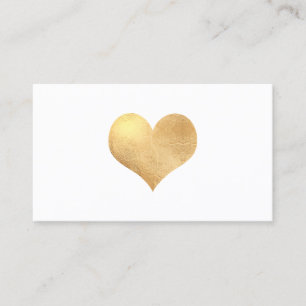 PixDezines Big Heart in Faux Gold/DIY background Business Card