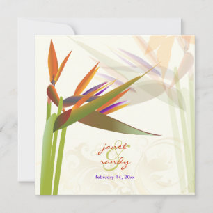 PixDezines BIRD OF PARADISE/DIY Background Colour Invitation