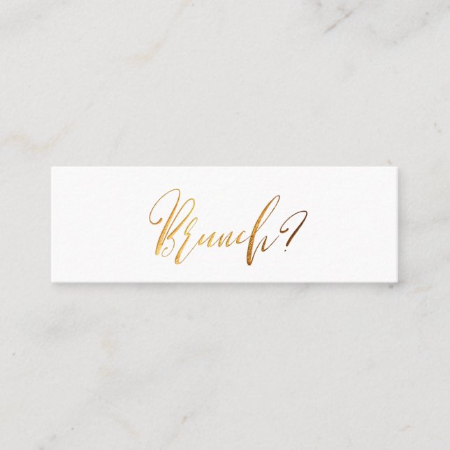PixDezines Black+Faux Gold Brunch Date Cards (Front)