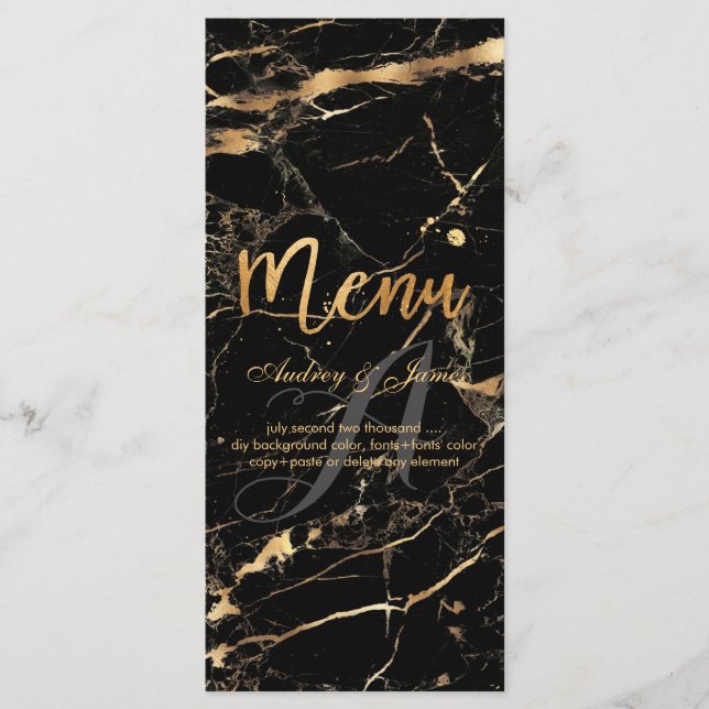 PixDezines Black Marble/Shine Menu/Faux Gold Menu (Front)