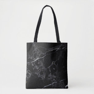 PixDezines BLACK MARBLE Tote Bag