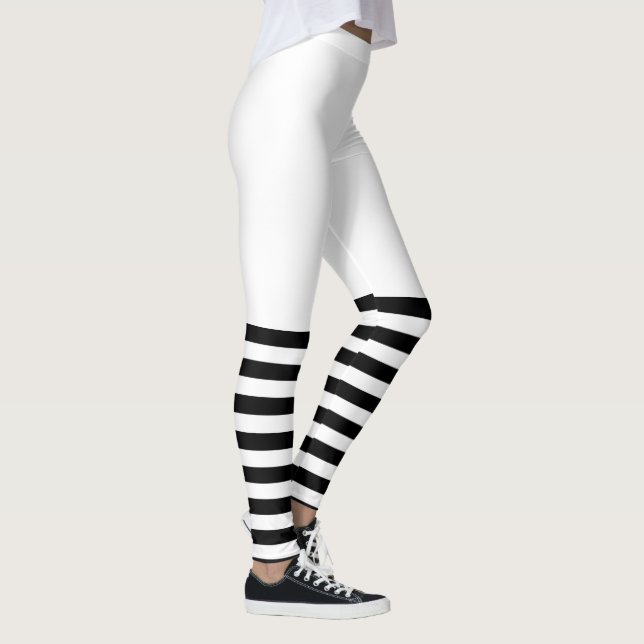 PixDezines Black Stripes/Adjustable/DIY Background Leggings (Right)