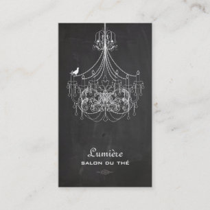 PixDezines Black+White Chandelier/chalkboard Business Card