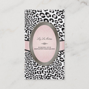 PixDezines Black, White Leopard spots Business Card
