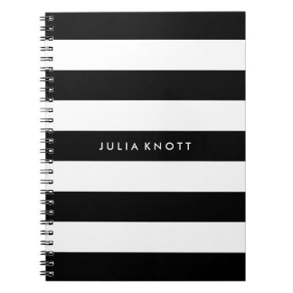 PixDezines black+white stripes/adjustable/DIY colo Notebook
