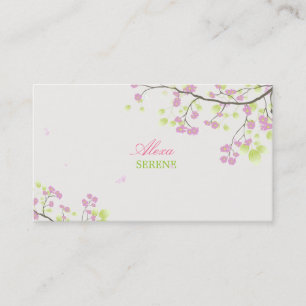PixDezines blossoms+swirls/diy colours Business Card